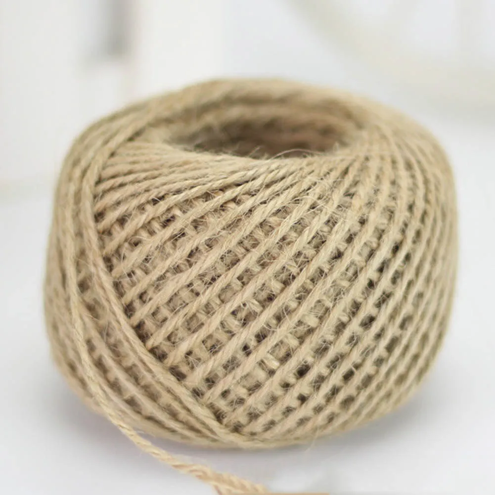 2018 1Roll 30M burlap Rope Natural Jute Twine Burlap String Hemp Rope