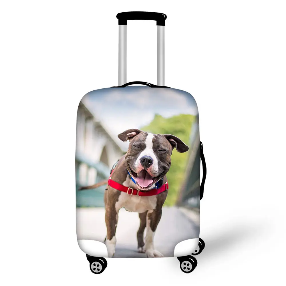 Американский стаффордширский терьер собака Lover утолщенной багаж защитный чехол тележка непромокаемые эластичные чемоданы пыли дождевик