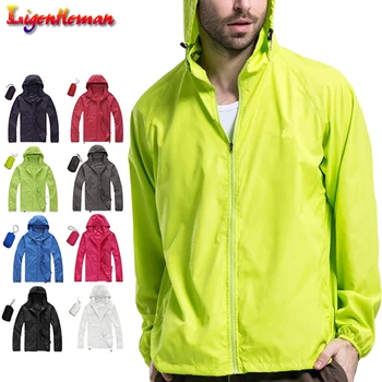 

Hooded Windbreake Jacket Men Women Ultralight Anti-UV Skin Jacket Outdoor Sports Quick Dry Sun Protective Hiking Windbreaker