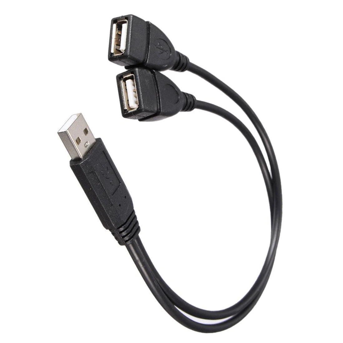 USB 2,0 A папа-2 двойной USB гнездовой разъем Y разветвитель концентратор Шнур питания Кабель-адаптер