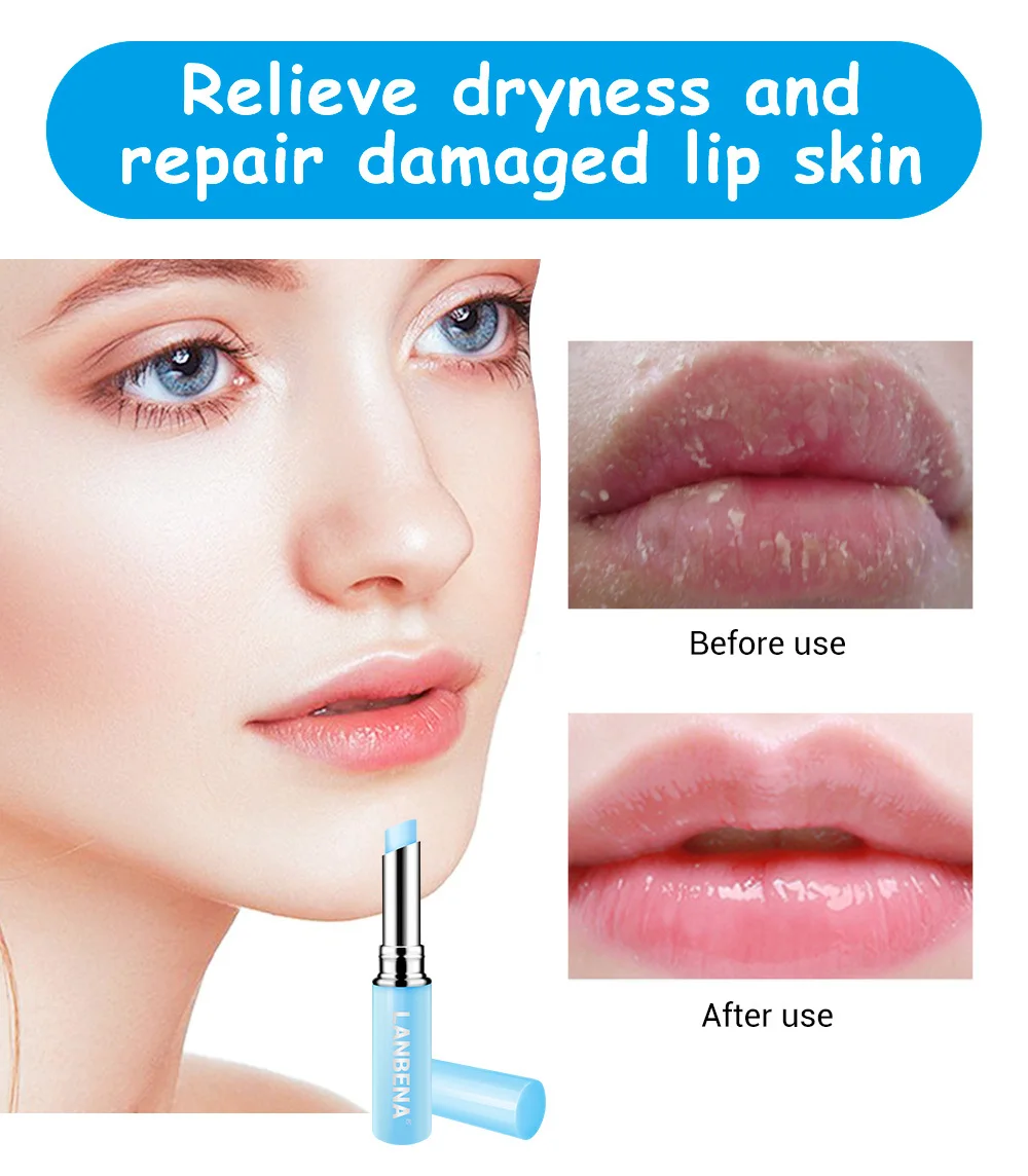 LANBENA  Hyaluronic Acid Long-lasting Nourishing Lip Balm Lip Plumper Moisturizing Reduce Fine Lines Relieve Dryness Lip Care
