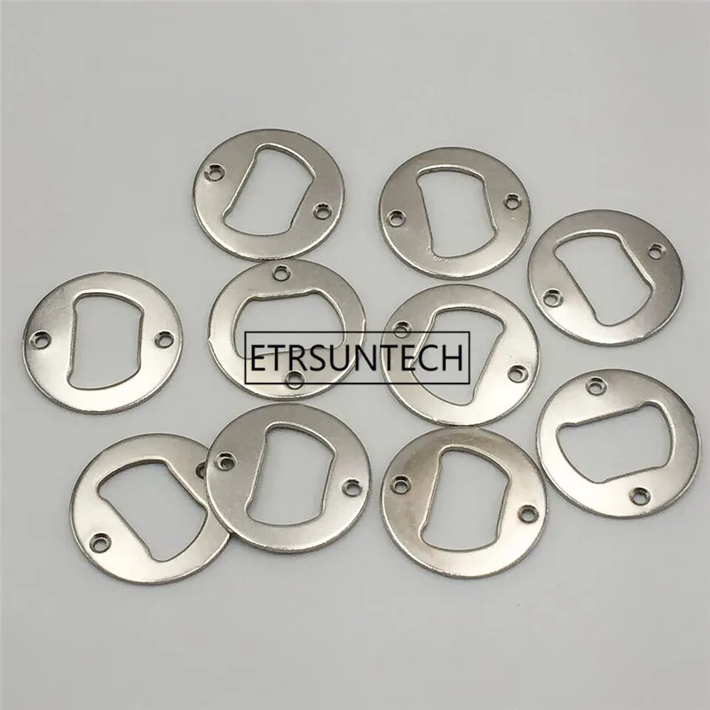1000pcs High Quality Thickening metal Bottle Opener Part With Countersunk Holes Round Metal Strong Bottle Opener Insert Parts
