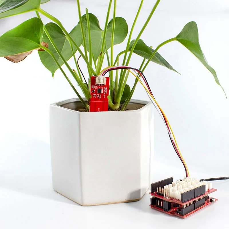 Elecrow 5pcs/lot Capacitive Soil Moisture Sensor for Arduino Humidity Measuring Soil Sensors for DIY Smart Watering Plant Kit