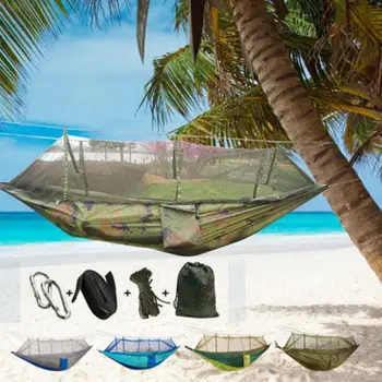 

Outdoor Beach Chair Double Mosquito Net Hammock Camping Hanging Bed Swing Chair Hunting Sleeping Hanging Bed