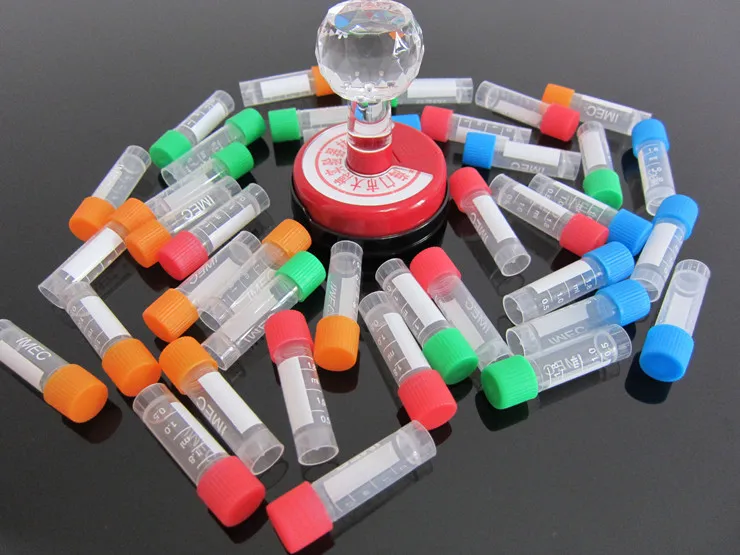 

100 pcs 1.8 ml Graduated Centrifuge Tube Laboratory Freezing Tubes Centrifuge Tube for Lab Analysis With Colorful Screw Cap