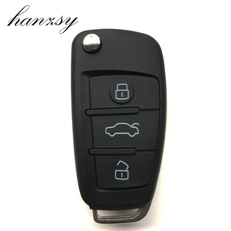 

3 Button Flip Car Key Case For VW VOLKSWAGEN/Pasha /Bora/Skoda/Seat/AUDI A6 Replacement Remote key shell Blank Fob No Blade