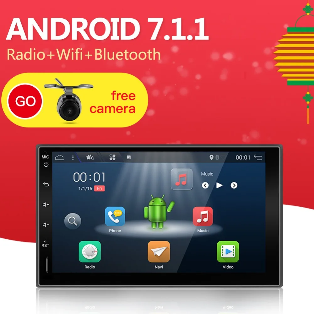 

2din Android Universal Touch Car PC Tablet double din Audio 7'' GPS Navi Car Stereo Radio USB No DVD Navigation Video Capacitive
