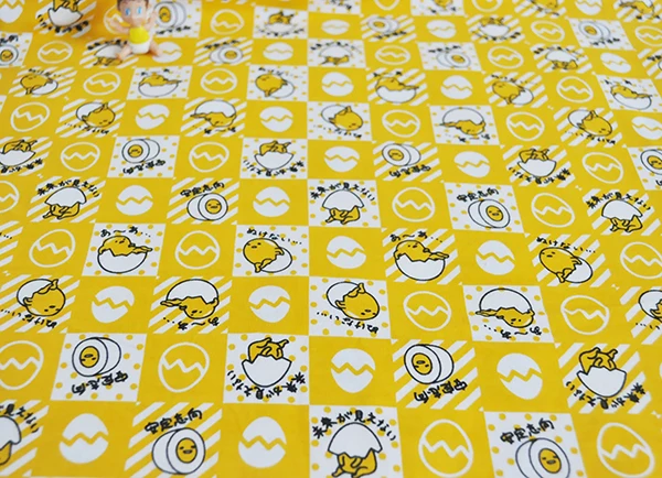 Милая мультяшка Гудетама, лайкра, Вязаная хлопковая Лоскутная Ткань, швейная ткань, детские пижамы ручной работы, текстиль, подарок