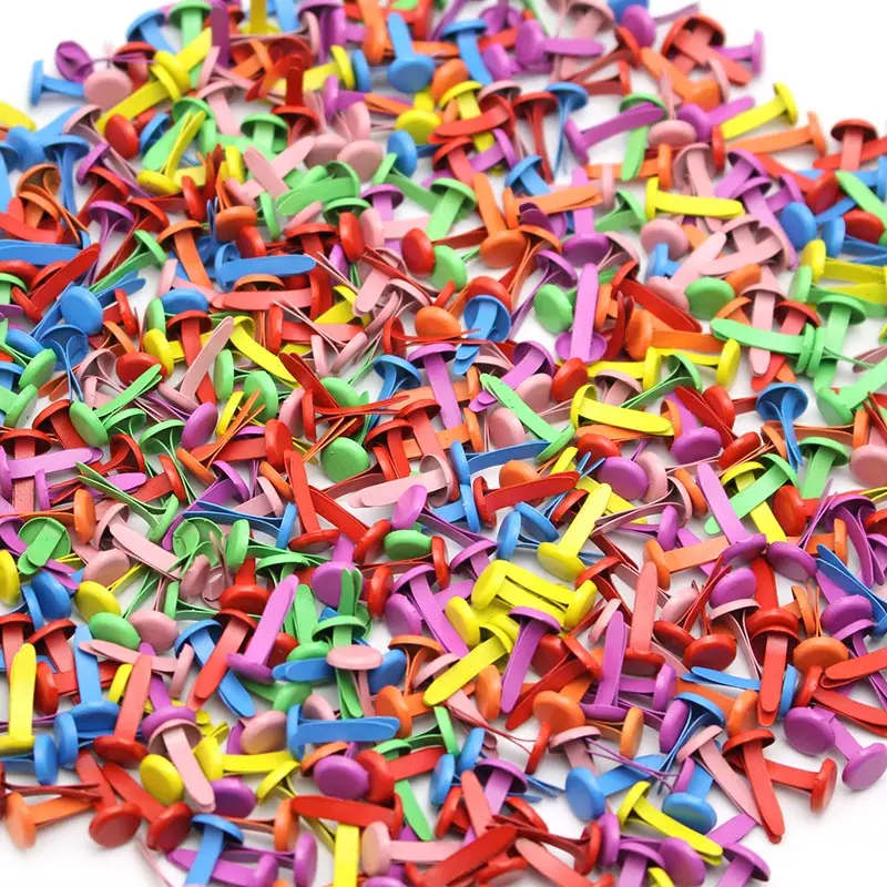 150pcs/lot Random mixed 8x16mm Round Metal Iron Brads For DIY