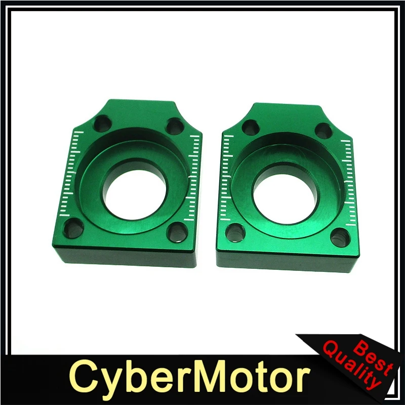 CNC Aluminum 15mm Chain Axle Tensioner Adjuster Blocks For Pit Dirt Bike Motorcycle Motocross Motard