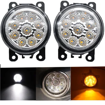 

2PCS LED Front Fog Lights Car Styling Round Bumper Halogen fog lamps For Renault Scenic 2/II JM0 JM1 MPV 2003-2009