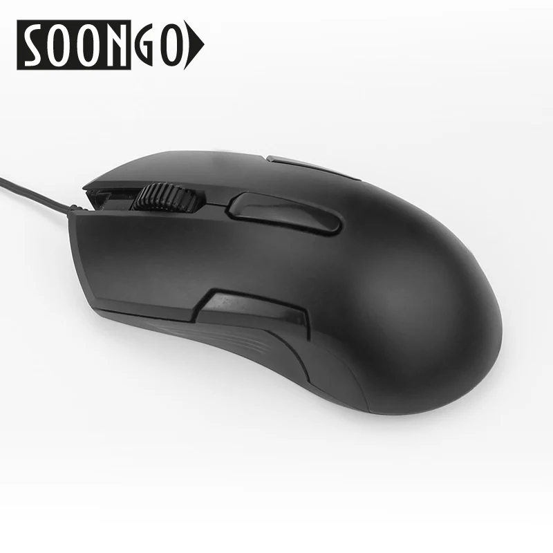 SOONGO Computer Mouse Mini Gaming Black Optical Mouse USB Wired Mice Ergonomics For Gamers Office PC Laptop SOONGO Computer Mouse Mini Gaming Black Optical Mouse USB Wired Mice Ergonomics For Gamers Office PC Laptop