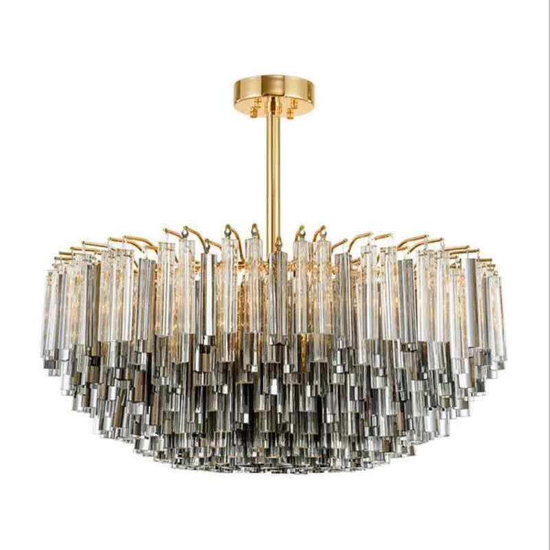 

New luxury crystal postmodern chandelier design personality style Nordic chandelier fashion living room exhibition hall