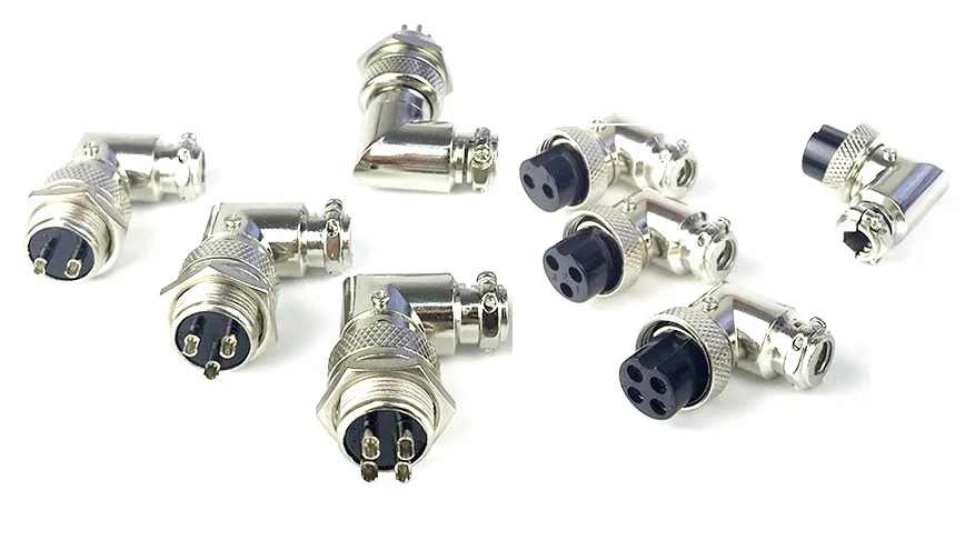 4 Pin Aviazione Spina 2 Maschio 2 Femmina Pannello Filo Connettori Cavo