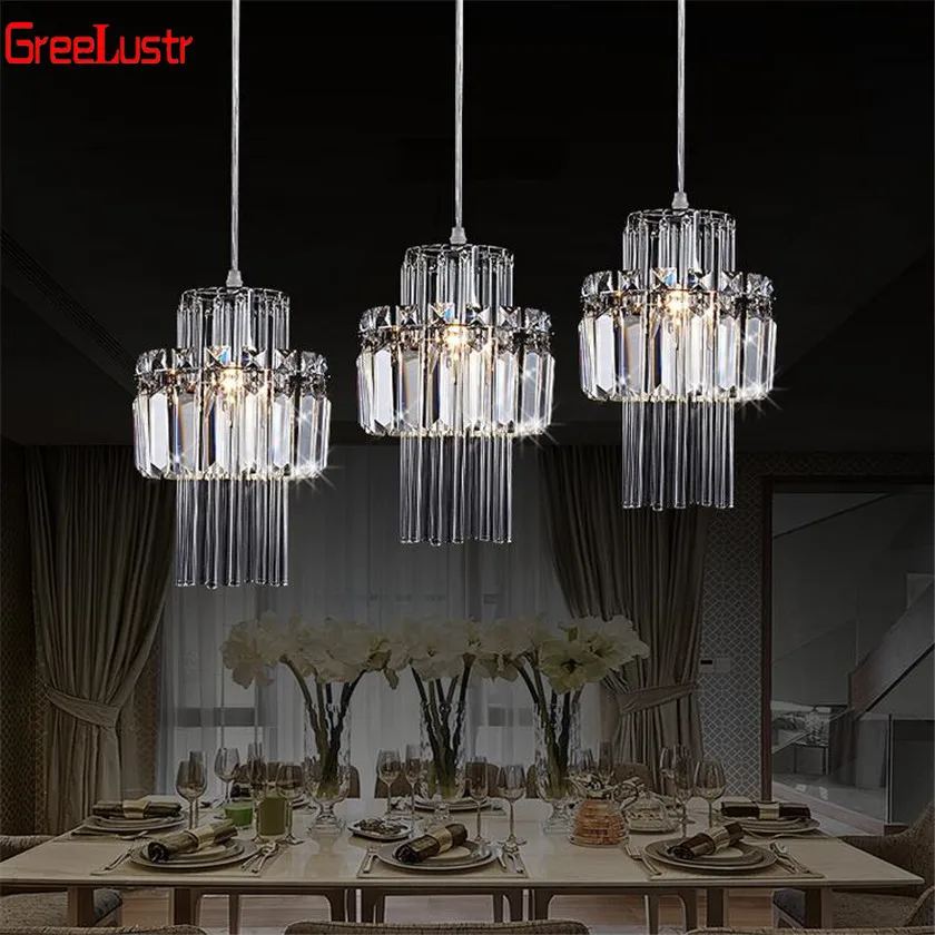  Creative Crystal Led Chandelier Pendant Lamp E14 Industrial Lustre Pendant lamps for Kitchen Decora - 32759355702