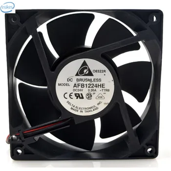

Original AFB1224HE Cooling Blower Fan AFB1224HE-7TR8 DC 24V 0.36A 12038 120*120*38mm 3500RPM 2 Wires