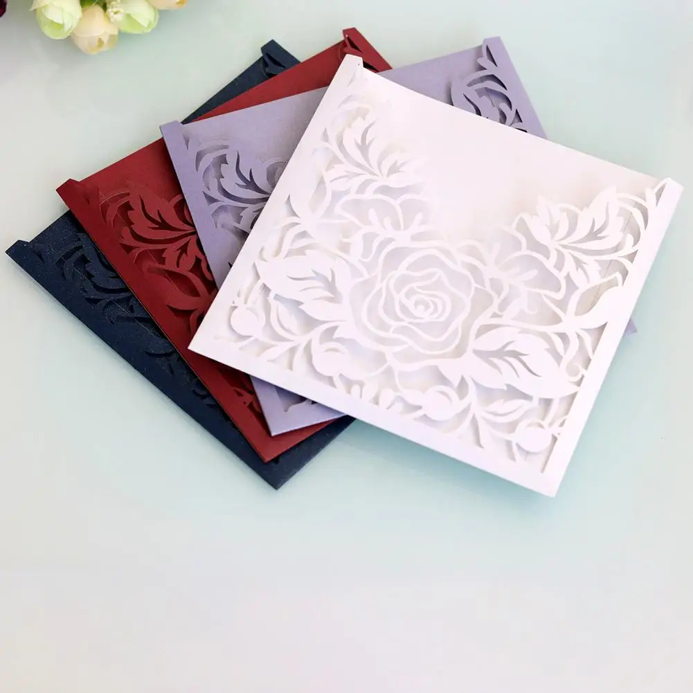  10pcs New Laser Cut Wedding Invitations Cards Set/Bowknot Greeting Cards/Customize Business Invitat - 32912271643