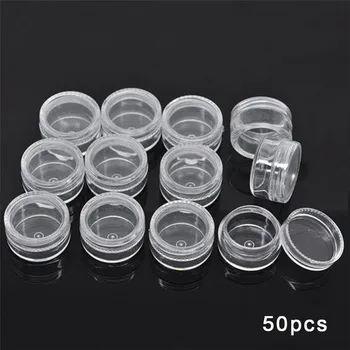 

New Empty Make Up Jars 50PCS 5ml Clear Plastic Sample Container Mini Bottle Pot Jars Cosmetic Tools 30