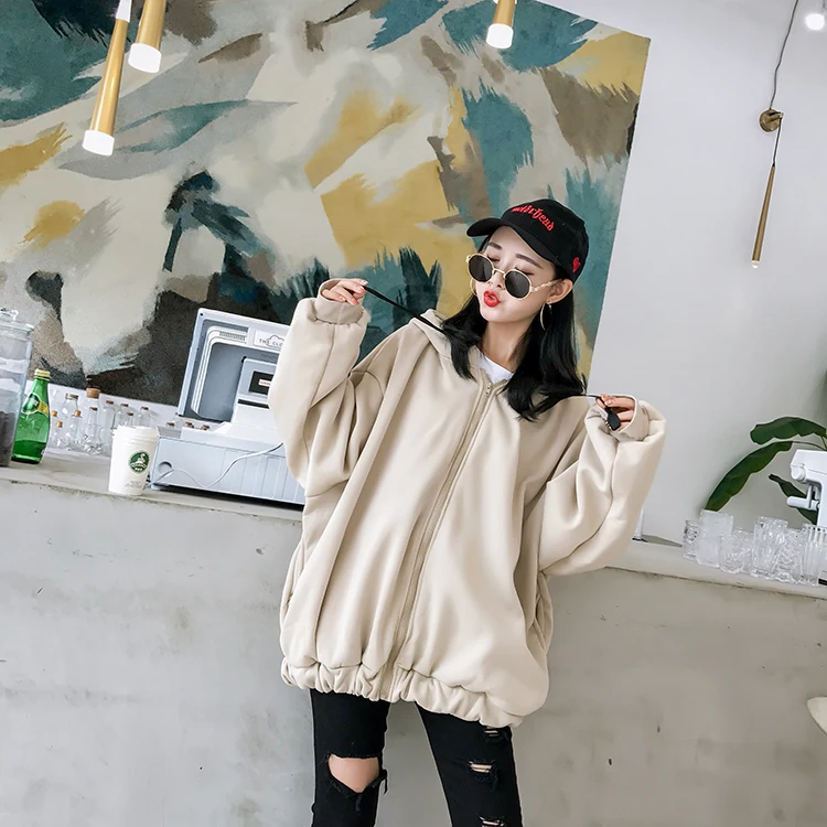 Женские толстовки в японском стиле Harajuku Ulzzang Повседневная Свободная Толстовка с