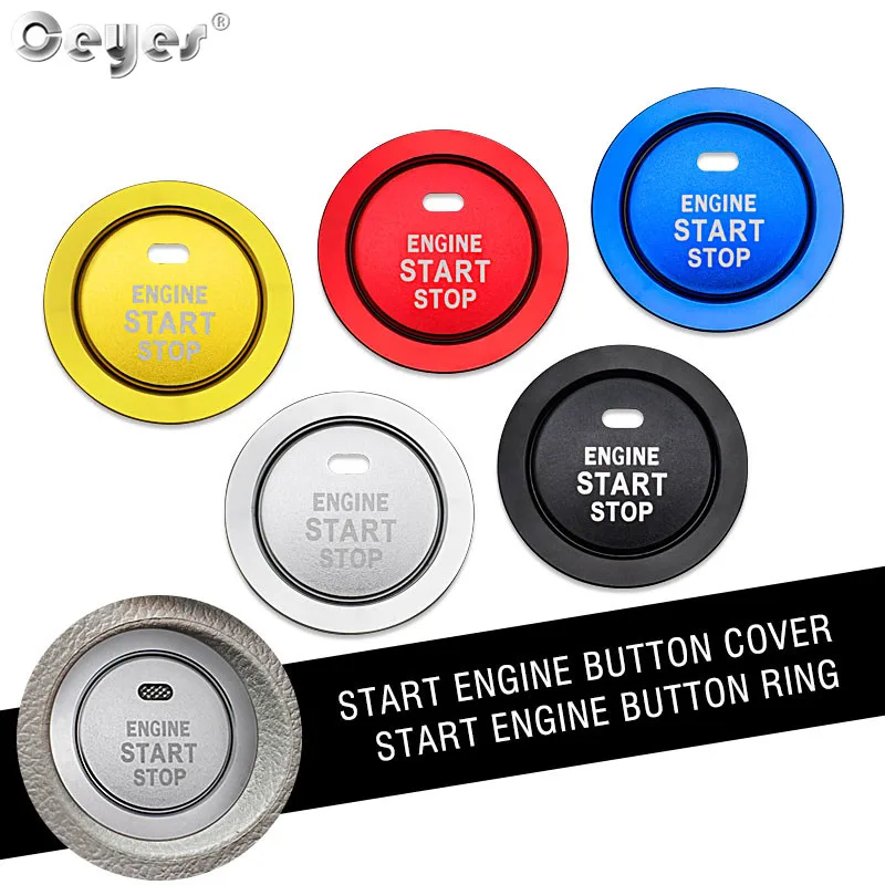 

Ceyes Car Engine Start Stop Switch Button Ignition Cover Styling Accessories Ring Case For Toyota C HR Yaris Corolla Chr Sticker