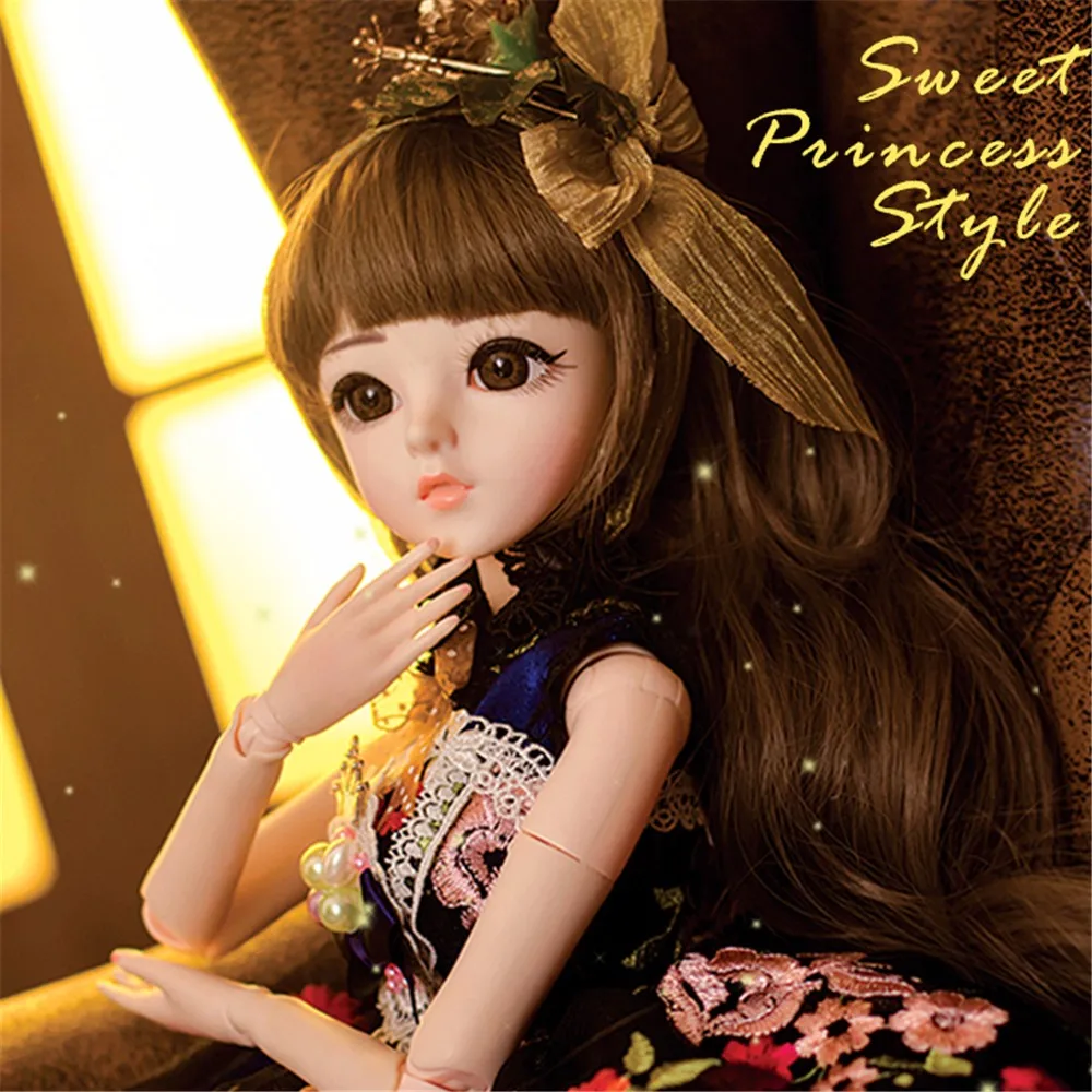 

60cm Large BJD/SD 1/3 Girls Dolls Toys Cosplay Dolls with Clothes Outfit Shoes Wigs Hair 100% Handmade Makeup Reborn BJD Doll
