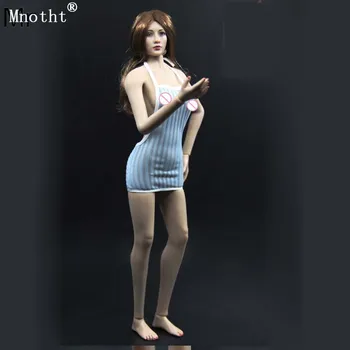 

Mnotht KT003 Blue/Pink/White 1/6 Girl PH Transparent Halter Skirt Dress bib Backpack Hip Toys For 12'' Big Bust Action Figure