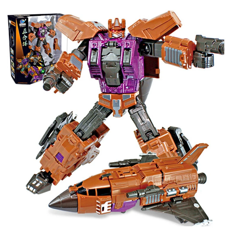 Большой робот трансформер Cool Jinbao игрушка Bruticus WB Warbotron натиск драка взрыв ВЫКЛ. 5 в 1