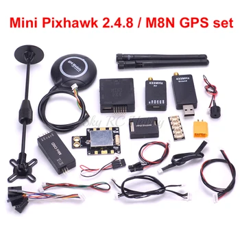 

Mini PX4 Pixhawk PIX 2.4.8 32 Bit Flight Controller M8N GPS Minim OSD + PM + Buzzer+ PPM + I2C Module + 433 / 915Mhz Telemetry
