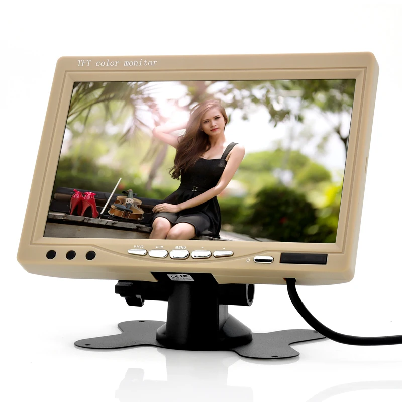 Монитор 7 купить. TFT LCD Color Monitor 7 дюймов. Автомонитор 7 дюймов на подставке. Автомобильный монитор 7 дюймов TFT. Монитор 7 дюймов co-tft702a.