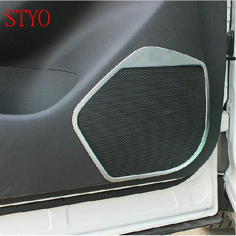 STYO Car ABS Chrome Car door Speaker ring cover interior frame