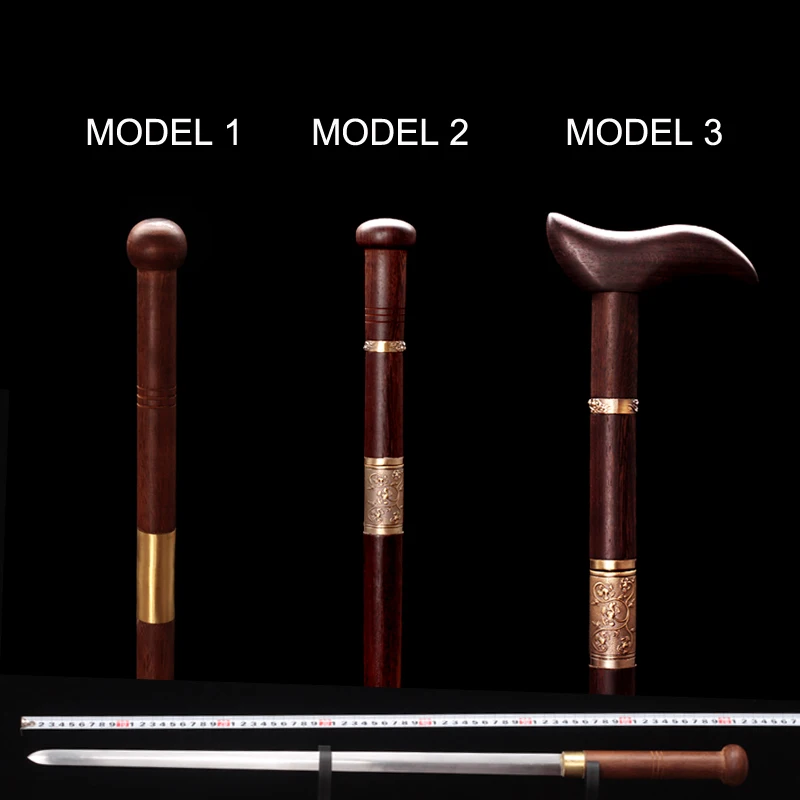 

Crutches sword Alpenstocks sword cane Cassia siamea wood sheath 93cm length gift wood cane