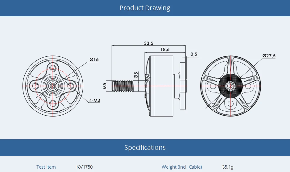 T-MOTOR F60 Pro III Special Version Thread Brushless Motor 2500KV 2700KV 1750KV for RC FPV Racing Drone Multicopter (11)