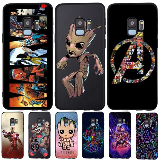 US $1.08 Marvel Groot Avengers For Samsung Galaxy S6 S7 Edge S8 S9 S10 Plus Lite Note 8 9 A20 A30 A40 A50 A7