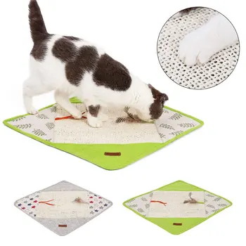 

Cat Scratching Mat Nature Toys Blanket Sisal Cat Scratcher Sofa Carpet for Cats