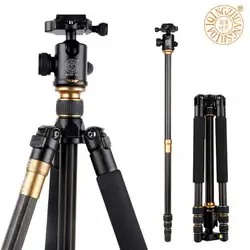 Q990C профессиональная фотокамера Carbon Fiber Camera TRIPOD монопод с Ballhead путешествия для DSLR Canon Nikon