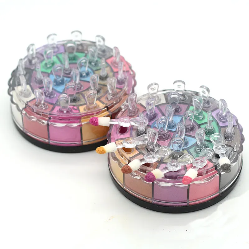 

UCANBE 24 Color Glitter Eye Shadow Powder Palette Smoky Makeup Shimmer Pigment Long-lasting Mineral Eyeshadow Palette Nude Brush