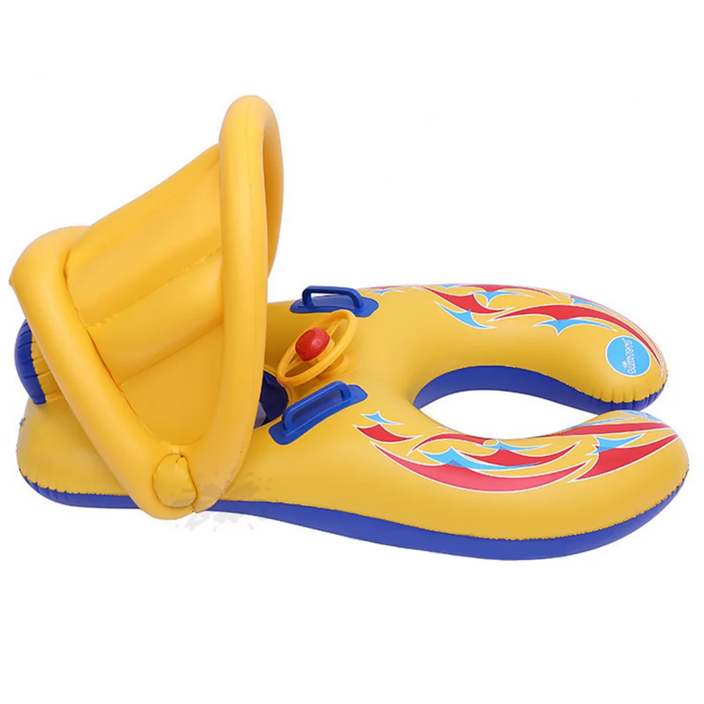 Мать-ребенок надувной круг плавать ming круг Съемный солнцезащитный круг младенческое сиденье плавать лодка плавательный круг двойной