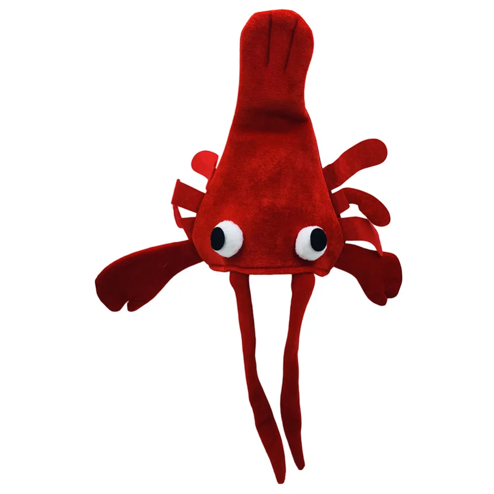 

Red Lobster Shrimp Hat Kids Adults Sea Animal Hat Cap Fancy Party Birthday Halloween Carnival Hat gift