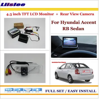 

For Hyundai Accent RB Sedan Car Reverse Back up Camera & 4.3" TFT LCD Monitor Screen 2 in 1 Rearview Parking System