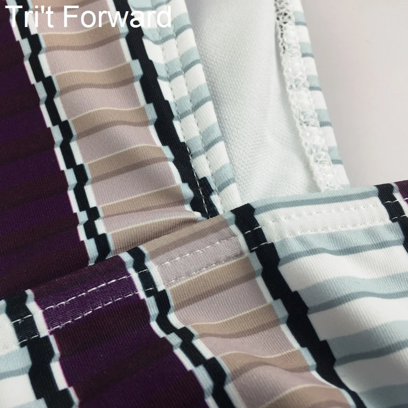 TRI'T FORWARD 2019 новый сексуальный Femme Biquini женский полосатый ремень Цельный купальник бикини на подкладке Висячие шеи Монокини боди