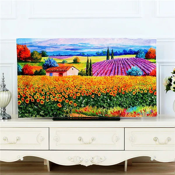 TV Covers 32'' 65''inch Cute Print dust proof Lace TV Cover Decorative Hood Curtain Decor 20