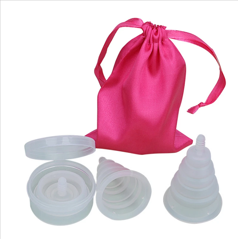 

High-quality 5pcs Silicagel Collapsible Menstrual Cup Product for Women