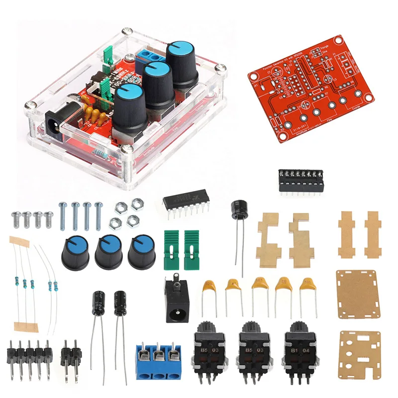 DIY Kit XR2206 Function Signal Generator DIY Kit Sine Triangle Square Wave 1HZ-1MHZ diy 555 multi wave signal generator circuit kit