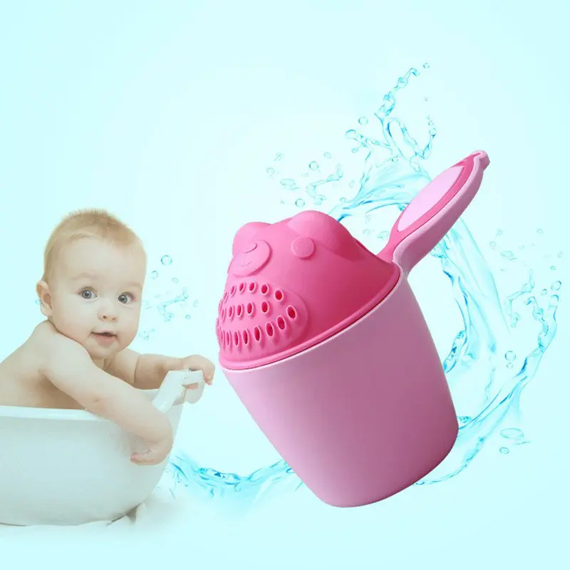 Милая Детская душевая чашка с мультяшным медведем, для купания, для новорожденных, для ванной, для купания, чашка для мытья волос, крышка-лейка