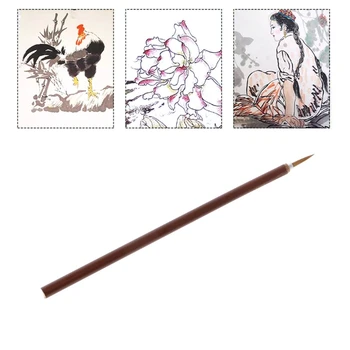 

Miniature Brush Artist Wolf Hair Paint Brush Thin Hook Line Pen Acrylic Watercolor Round Paints Brush Art Drawing Supplies