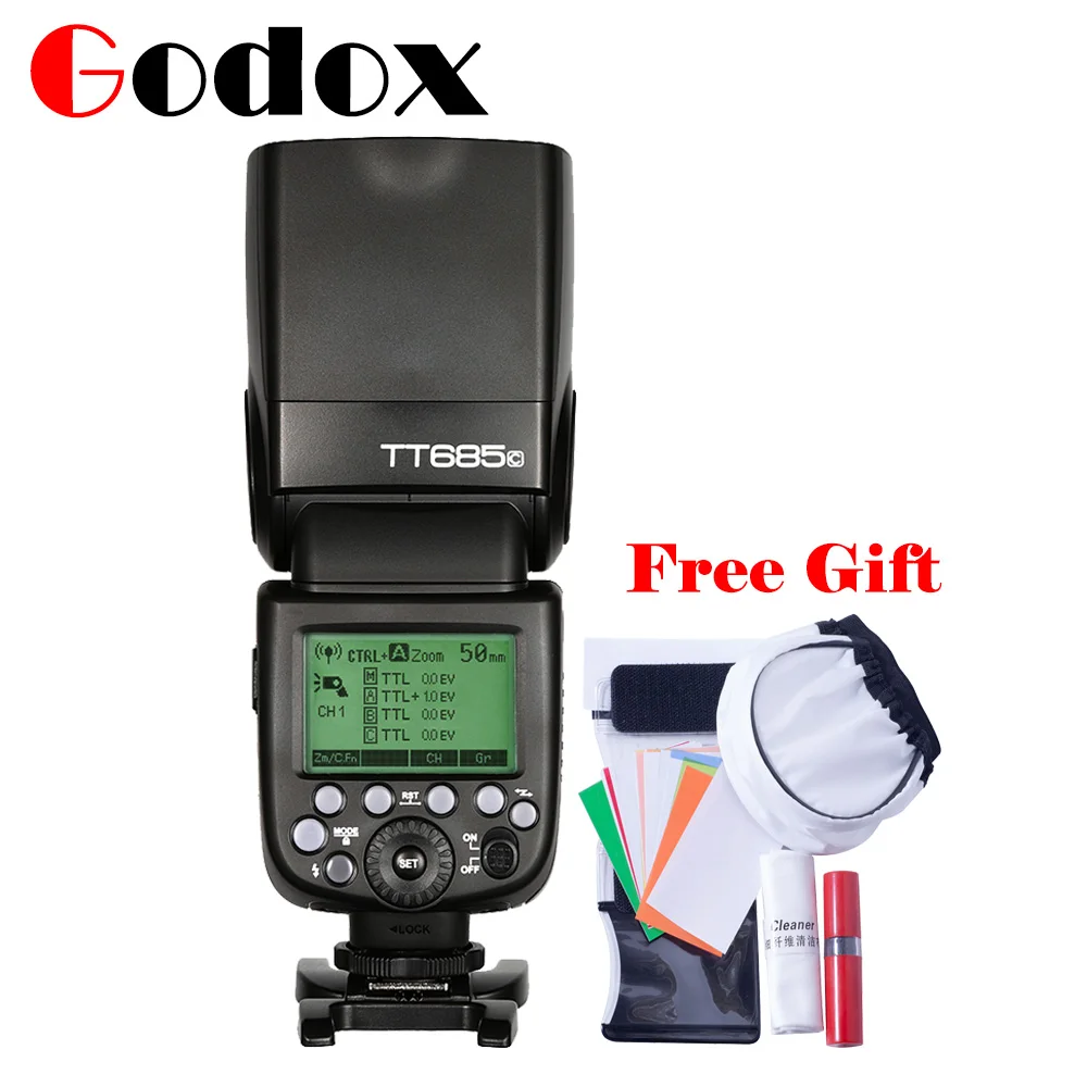 

Godox TT685 TT685C TTL 2.4G HSS GN60 Speedlite Speedlight For Canon Camera Flash 5D Mark III 500D 550D 600D 7D 6D 750D