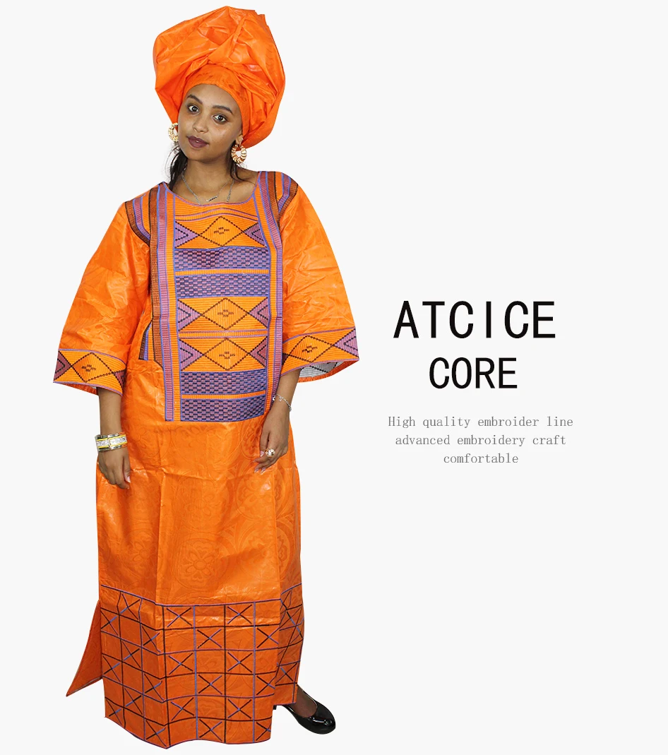 african outfits for ladies Free Shipping African Dresses For Women  Dashiki African Clothing New African Bazin Riche Embroidery Design Long Sleeve A061 african wear for ladies