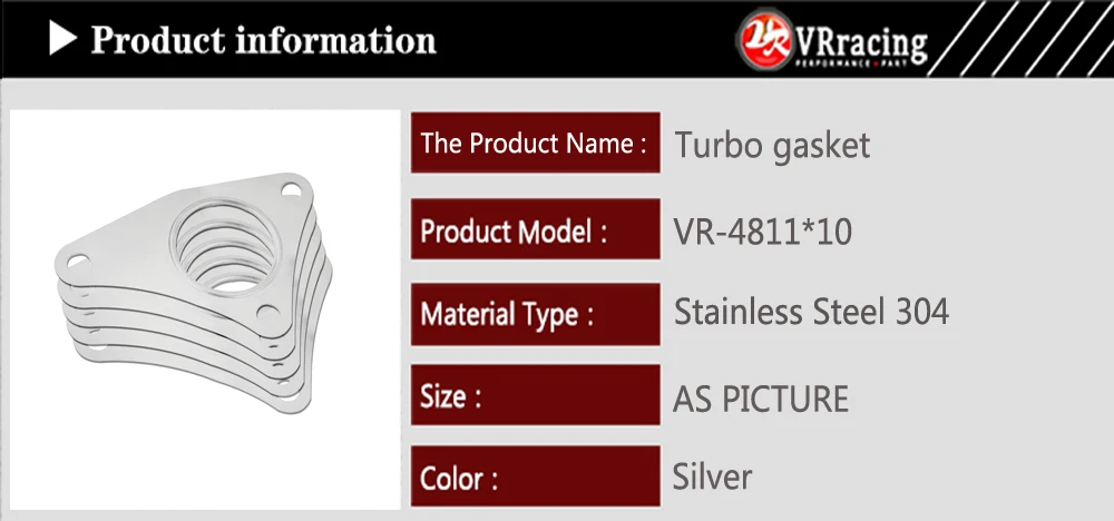 VR-10 шт./партия турбо до трубы прокладка костюм для Subaru WRX STI Forester Liberty VR4811