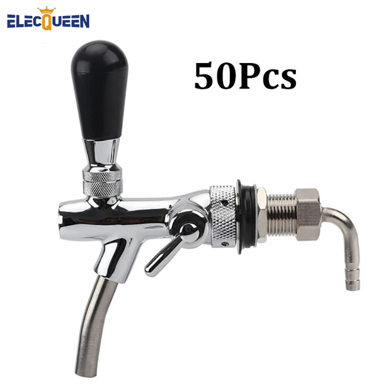 

50 Pcs/Lot Beer Faucet Wholesale Draft Beer Tap Adjustable Flow Control & Chrome Plating Taps Homebrew Draft Beer