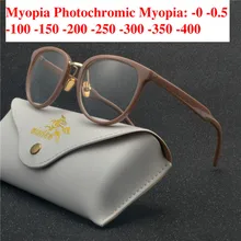 Новые круглые Обесцвечивающие солнцезащитные очки UV400 женские солнечные очки фотохромные оптические очки Студенческая близорукость оправа с коробкой NX